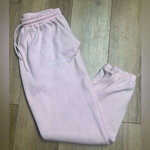 White Fox Leisure Light Pink Sweatpants Medium